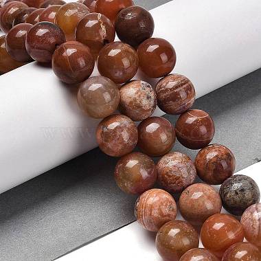 Natural Fire Crackle Agate Beads Strands(G-B079-A01-04)-2