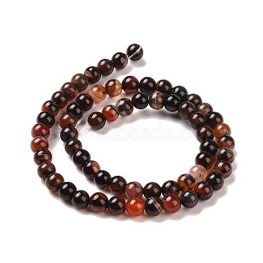 Natural Agate Beads Strands(G-D845-02-6mm)-3