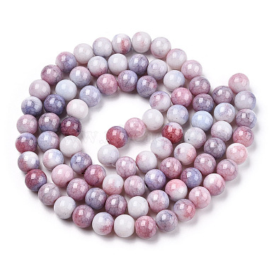 Opaque Crackle Glass Round Beads Strands(GLAA-T031-10mm-01M)-2