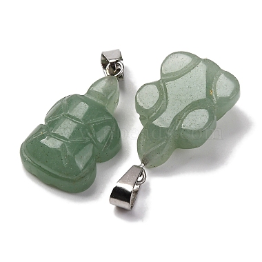 pendientes verdes naturales aventurina(G-B127-06P-05)-3