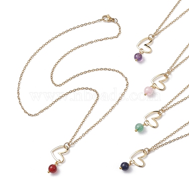 Heart Mixed Stone Necklaces