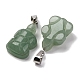 pendientes verdes naturales aventurina(G-B127-06P-05)-3