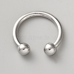 U Shape Zinc Alloy Bikini Clips Buckles, for Swimwear Front Clasp, Platinum, 32x32x8mm(FIND-WH0139-847C-P)