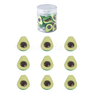 Iron Map Pins, Drawing Push Pins, with Resin, for Photos Wall, Maps, Bulletin Board or Corkboards, Avocado, Green, 18mm, 20pcs/box(X-AJEW-TAC0021-13)