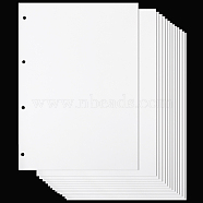 40 Sheets Sticker Collecting 4-Ring A4 Loose-leaf Notebook Refills, Hand Account Binder Release Paper, White, 296x210x5mm, Hole: 5mm(AJEW-WH0314-316D-01)