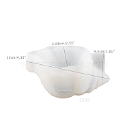 Silicone Conch Candle Holder Molds, Storage Box Molds, Resin Cement Plaster Casting Molds, White, 110x68.4x46mm(PW-WG72201-01)