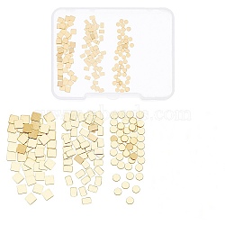 Elite 150Pcs 3 Style Gold Plated Brass Chip Solder, for DIY Jewelry Making Repair Electronic Soldering, Golden, 2~3x2x0.1~0.4mm, 50pcs/style(DIY-PH0010-47)