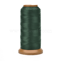 Polyester Threads, for Jewelry Making, Dark Green, 0.12mm, about 1640.41 yards(1500m)/roll(NWIR-G018-A-09)