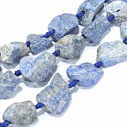 Natural Lapis Lazuli Beads Strands, Nuggets, 17~30.5x11~26x11~26mm, Hole: 2mm, about 16~19pcs/strand, 15.7 inch(40cm)(G-G697-E09-01)