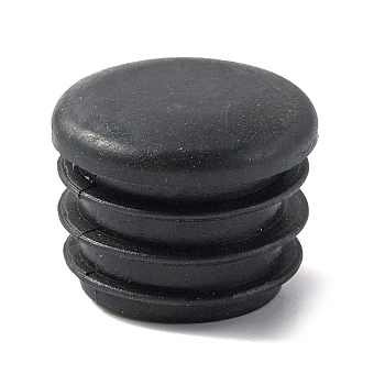 Plastic Furniture End Caps, Metal Chair Leg Inserts Plug, Round Tube Inserts, Chair Leg Glide Protectors, Column, Black, 25x21mm