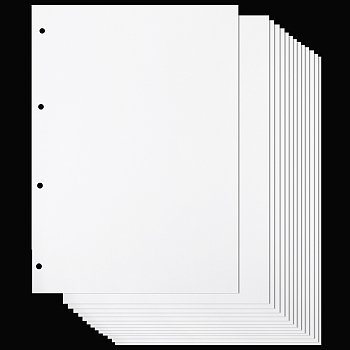 40 Sheets Sticker Collecting 4-Ring A4 Loose-leaf Notebook Refills, Hand Account Binder Release Paper, White, 296x210x5mm, Hole: 5mm