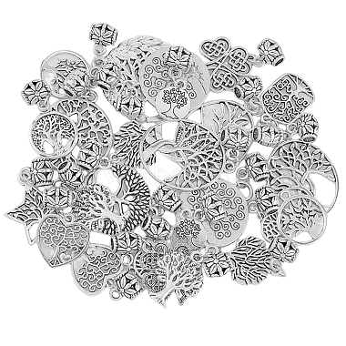 32Pcs Tibetan Style Alloy Pendants(PALLOY-PH01355)-3