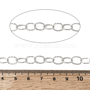304 Stainless Steel Textured Ring Link Chains(CHS-B015-17P)-3