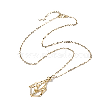 Crystal Cage Holder Necklace(NJEW-JN04588)-2