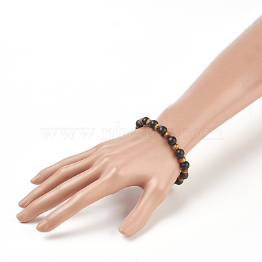 Natural Sandalwood Stretch Bracelets(BJEW-JB03828-03)-3