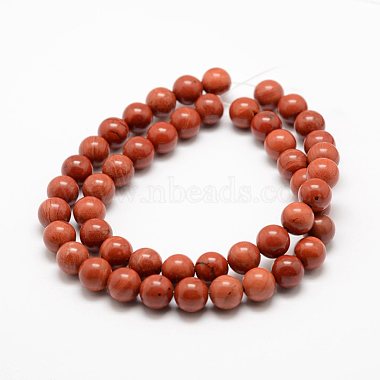 Natural Red Jasper Beads Strands(X-G-E375-6mm-03)-3