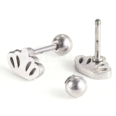 201 Stainless Steel Barbell Cartilage Earrings(EJEW-R147-05)-2