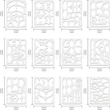 Schablonenvorlagen aus Kunststoff zum Zeichnen(DIY-WH0222-015)-2