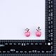 10 pièces pomme gemme pendentif à breloque cristal quartz guérison pendentifs en pierre naturelle boucle en argent rose pour bijoux collier boucle d'oreille fabrication d'artisanat(JX525A)-8