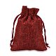 ポリエステル模造黄麻布包装袋巾着袋(X-ABAG-R005-9x12-M)-3
