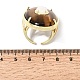 Natural Tiger Eye & Moonstone Cuff Rings(G-B186-03G)-5