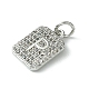 Rack Plating Brass Micro Pave Clear Cubic Zirconia Charms(KK-G501-01P-P)-2