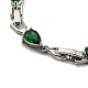 Teardrop Glass Link Chain Bracelets(BJEW-H604-01P-01)-3