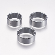 Non-magnetic Synthetic Hematite Rings, Original Color, Size 10(20mm)(RJEW-K223-01-20mm)