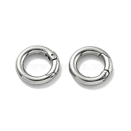 304 Stainless Steel Spring Gate Clasp Findings, Ring, Stainless Steel Color, 12x2.5mm, Inner Diameter: 7.5mm(STAS-B082-05C-P)