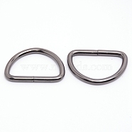 Iron D Rings, Buckle Clasps, For Webbing, Strapping Bags, Garment Accessories, Gunmetal, 27x40x3.8mm(IFIN-WH0061-03F-B)