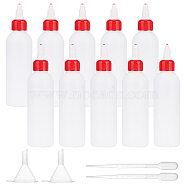 BENECREAT Plastic Squeeze Bottle, Liqiud Bottle, with Plastic Funnel Hopper, Plastic Dropper, White, 39.5x151mm, Capacity: 120ml(4.06 fl. oz), 12pcs(KY-BC0001-09)