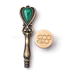 DIY Scrapbook, Brass Wax Seal Stamp, with Alloy Handles, for DIY Scrapbooking, Bees Pattern, Stamp: 25mm, Handle: 88.5x24.5x14mm, 2pcs/set(AJEW-WH0144-080)