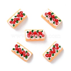 Resin Decoden Cabochons, Imitation Food, Cake, PeachPuff, 23.5x14x12.5mm(CRES-P020-03K)