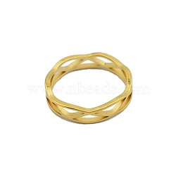 Cross 201 Stainless Steel Finger Rings, Golden, US Size 9(18.9mm)(FS-WG7A805-04)