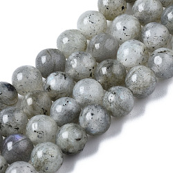 Natural Labradorite Round Beads Strands, 6.5mm, Hole: 1mm, about 63pcs/strand, 15.5 inch(G-S158-6mm)