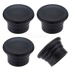 Plastic Curtain Rod Heads, Round Drapery Pole Finials, Black, 49x32mm, Inner Diameter: 28~29mm(FIND-WH0021-26C)