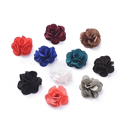 Handmade Woven Costume Accessories, Flower, Mixed Color, 20x9mm(WOVE-F023-D-A)