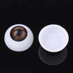 Craft Plastic Doll Eyeballs, Halloween Horor Props, Saddle Brown, 20x10mm(X-DIY-PH0019-63A-20mm)