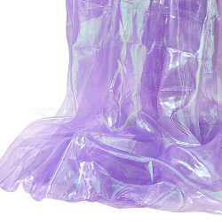 4 Yard Symphony Laser Polyester Fabric, for Stage Show Costume Decoration, Medium Purple, 154x0.03cm(DIY-FG0004-37)