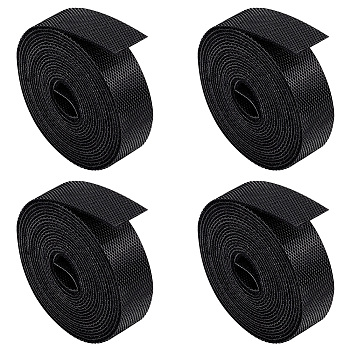 Nylon Hook and Loop Strap, Reusable Wires Cords Management Organizer Ties, Fastening Tape, Black, 15x1.2mm