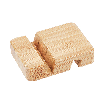 Wood Mobile Phone Holders, Cell Phone Stand Holder, Universal Portable Tablets Holder, BurlyWood, 8x6x2.05cm