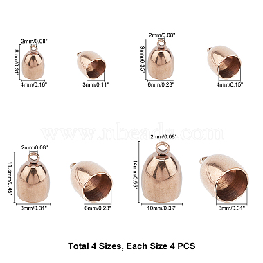 PVD Vacuum Plating 304 Stainless Steel Cord Ends(STAS-UN0010-59RG)-2