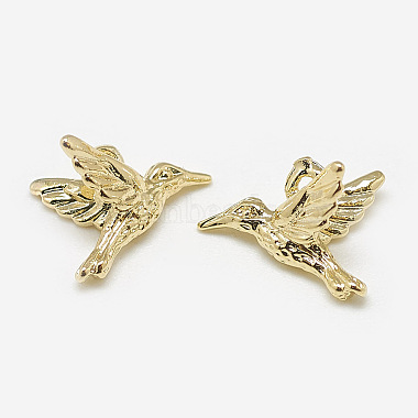 Real 18K Gold Plated Bird Brass Charms