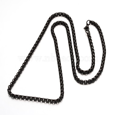 304 Stainless Steel Box Chain Necklaces(NJEW-L353-39)-2