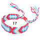 Cotton Braided Rhombus Pattern Cord Bracelet(FIND-PW0013-003A-17)-1