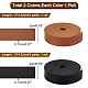 WADORN 2 Rolls 2 Colors 3 Yards Double Face Imitation Leather Cord(LC-WR0001-02)-2