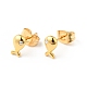 Crystal Rhinestone Tiny Fish Stud Earrings with 316 Stainless Steel Pins for Women(EJEW-J043-06G)-1