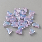 Transparent Glass Beads, Fishtail, Plum, 11x14.5x6.5mm, Hole: 1mm(GLAA-WH0042-50)
