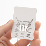 201 Stainless Steel Angel Number Pendant Necklaces for Women, Stainless Steel Color, Number 111, 17.72 inch(45cm)(FS-WG21275-02)