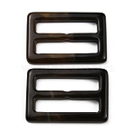 Rectangle Shape Resin Buckle Clasps, For Doll Webbing, Strapping Bags, Garment Accessories, Coconut Brown, 26.5x39x3.5mm(RESI-WH0035-25A-04)